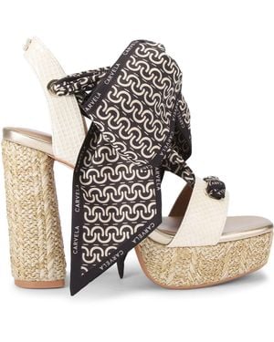 Carvela Kurt Geiger Sorrento Scarf Platform Sandals - White