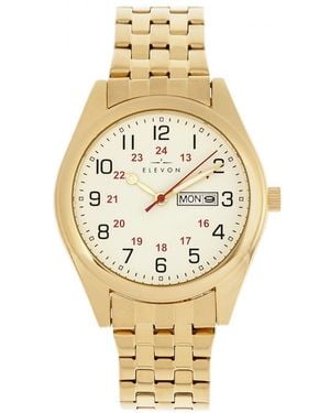 Elevon Watches Gann Bracelet Watch W/Day/Date - Metallic