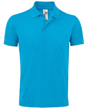 Sol's Prime Pique Plain Short Sleeve Polo Shirt (Aqua) - Blue