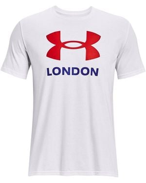 Under Armour City London Back Neck Logo Crew Short Sleeve Tee - White