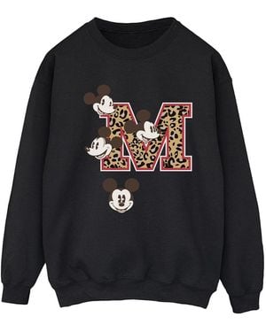 Disney Ladies Mickey Mouse M Faces Sweatshirt - Blue