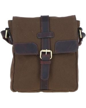 Fenland Sheepskin Premium Leather X Canvas Flight Bag - Brown