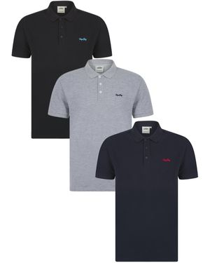 Tokyo Laundry 3-Pack Embroidered Logo Polo Shirt - Blue