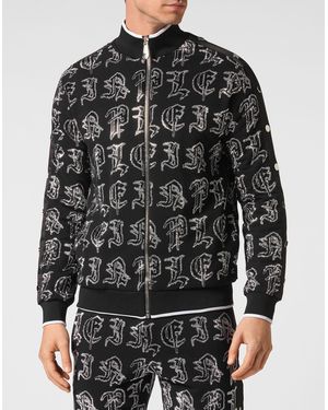 Philipp Plein Trainingspak: Top & Broek Gothic Plein - Zwart
