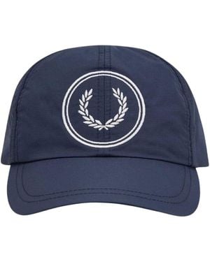 Fred Perry Ripstop Logo Hat Cotton - Blue