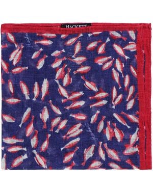 Hackett Linen Printed Koi Fish Hank Handkerchiefs - Blue