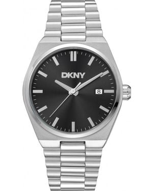 DKNY Date Dial Stainless Steel Bracelet Watch - Grey