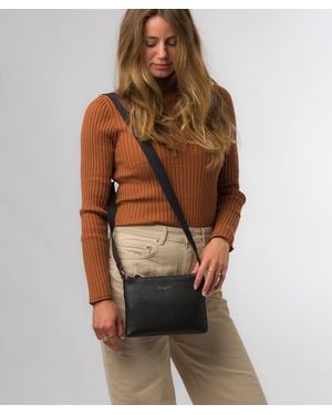 Pure Luxuries 'Nessa' Nappa Leather Cross Body Bag - Brown