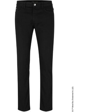 BOSS Dela Bugs Five Pocket Slim Fit Jeans - Black