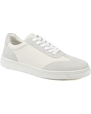 Jones Bootmaker Saladino Leather Lace Up Trainers - White