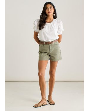 Gini London Denim Shorts - Natural