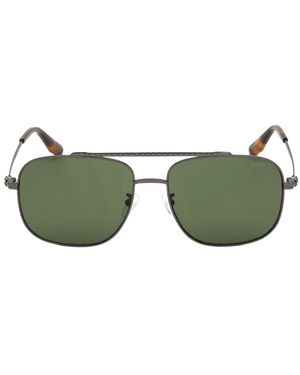 BMW Shiny Gunmetal Framed Lensed Sunglasses - Green