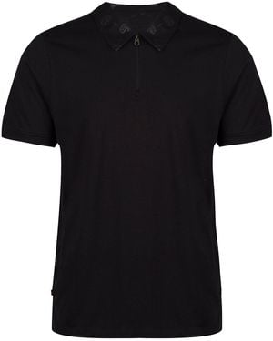 Luke 1977 Henderson Zip Neck Polo - Black