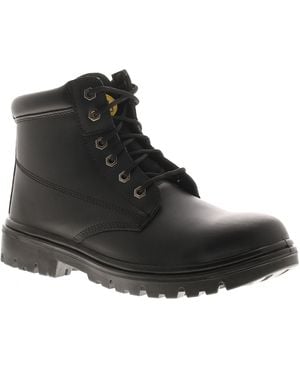 Tradesafe Safety Boots Build Lace Up Coated Leather - Black