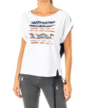 La Martina T-Shirt Met Korte Mouwen Lwr308 - Wit