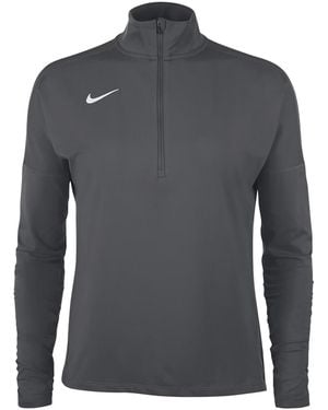 Nike Funnel Neck Regular Langarm T-Shirt (Anthraciet) - Grijs