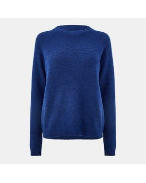 Pieces Relaxed Fit Raglan Sleeve Sweatshirt - Blue