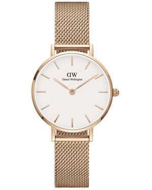 Daniel Wellington Dw00100219 Ladies Petite Melrose 28Mm Watch - Metallic
