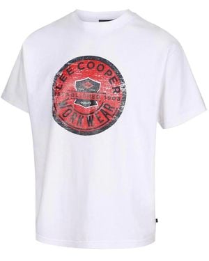 Lee Cooper Graphic Print T-Shirt Cotton - White