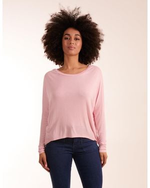 Blue Vanilla Batwing High Low Top - Red