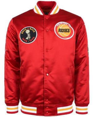 Mitchell & Ness Nba Houston Rockets Champ City Jacket - Red