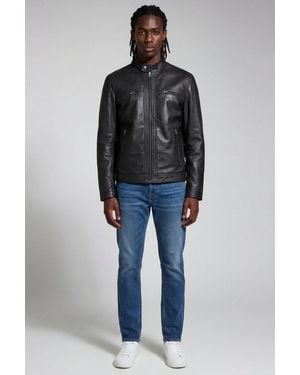 Pelle D'annata Borya Leather Jacket - Blue