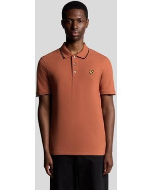 Lyle & Scott Tipped Polo Shirt - Orange
