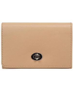 NiNa Amora 'Adriana' Latte Leather Purse - Natural