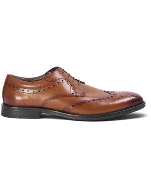 Paul Andrew Wingtip Brogue Derby Shoes - Brown