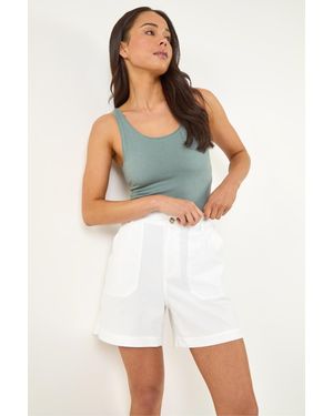 Roman Petite Cotton Chino Shorts - White