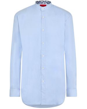HUGO Kaleb 101 Long Sleeve Oxford Shirt - Blue