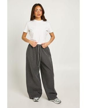 Boohoo Supersoft Elasticated Waistband Jean - Grey