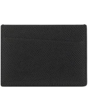 Maison Margiela Zwarte Kalfsleren Bos Taurus Portemonnee