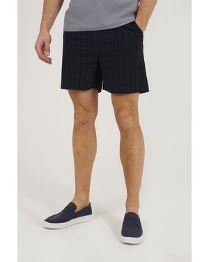Brave Soul Drawcord Split Hem Shorts - Blue
