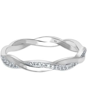 Bibei Braided Ring With Cubic Zirconia - Metallic