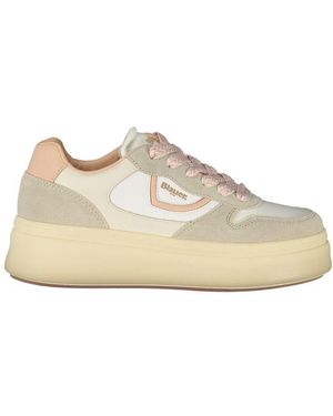Blauer Platform Laceup Trainers - Natural