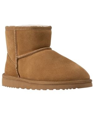Aus Wooli Australia Short Sheepskin Ankle Boot - Brown