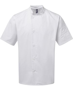 PREMIER Adult Essential Short-Sleeved Chef Jacket - Blue