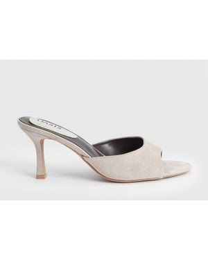 Oasis Rosa Faux Suede Stiletto Mules - White