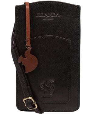 Conkca 'Siren' Leather Cross Body Phone Bag - Black