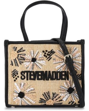 Steve Madden Decor Bag Raffia Fabric - Black