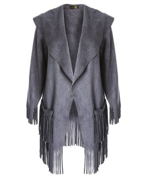 Jayley Suede Jacket - Grey