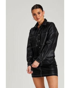 Urban Bliss Boss Pu Shirt - Black
