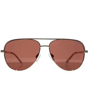 Quay Aviator High Key Micro Metal - Brown
