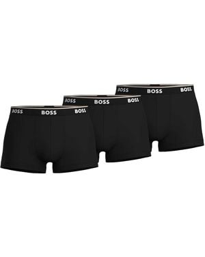 BOSS Bodywear Logo Boxershorts (Set Van 3) - Zwart