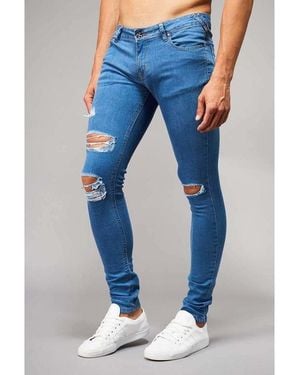 Criminal Damage Ripper Jeans Dark Wash - Blue