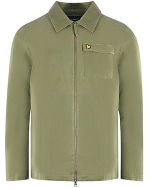Lyle & Scott Twill Lichen Overshirt Jacket Cotton - Green
