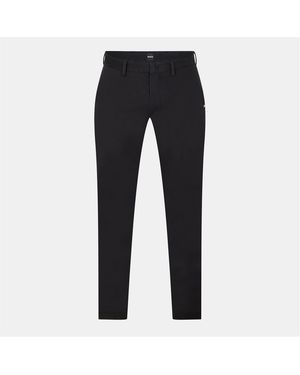 BOSS Kaito1 Solid Patterned Slim Chinos - Blue