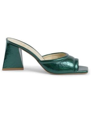 Versace 19.69 Abbigliamento Sportivo 19V69 Sandal Simona Kid Bot. Verde Bottiglia Leather - Green