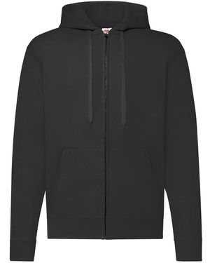 Fruit Of The Loom Classic Zipped Hoodie - Black